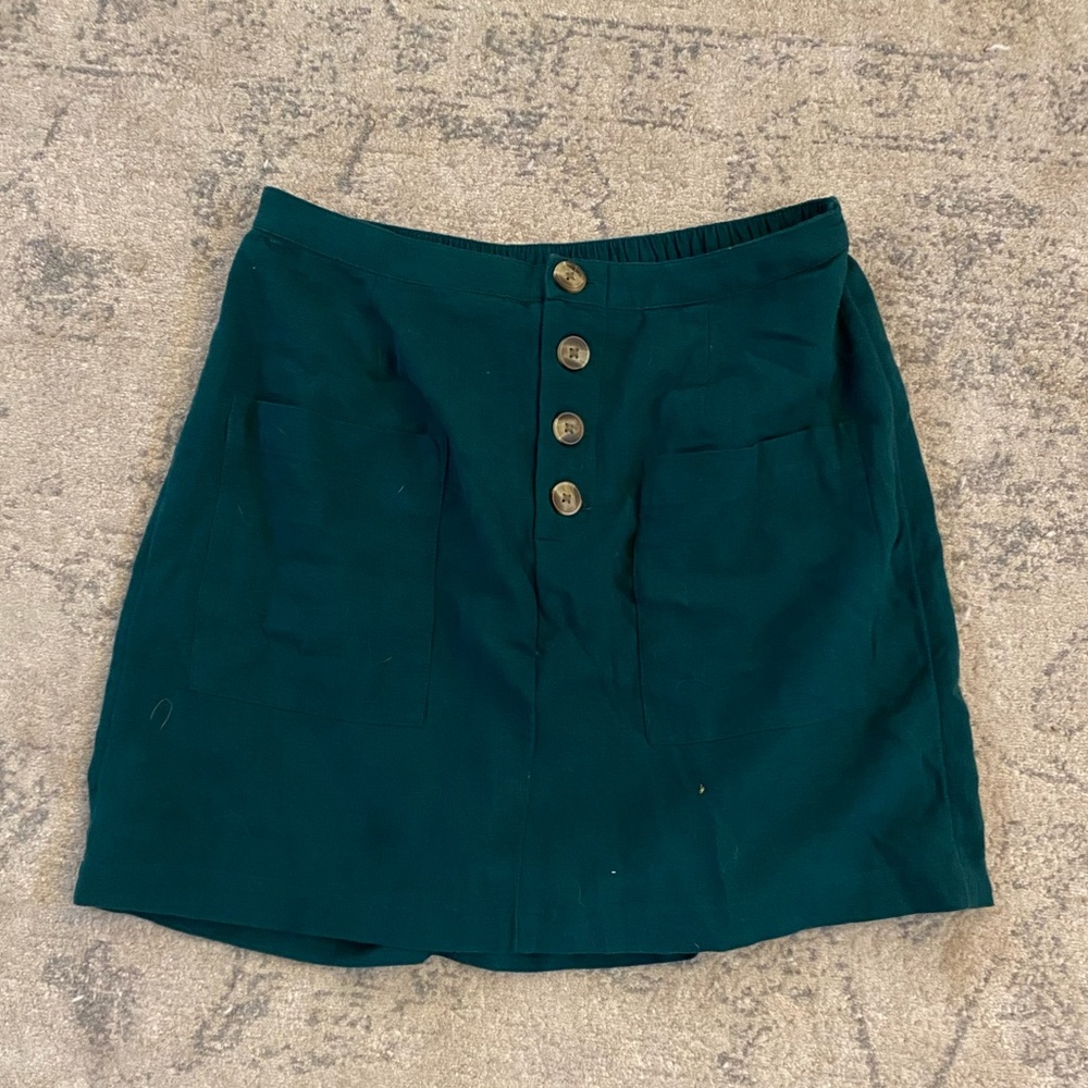 American Eagle Linen Button Skirt